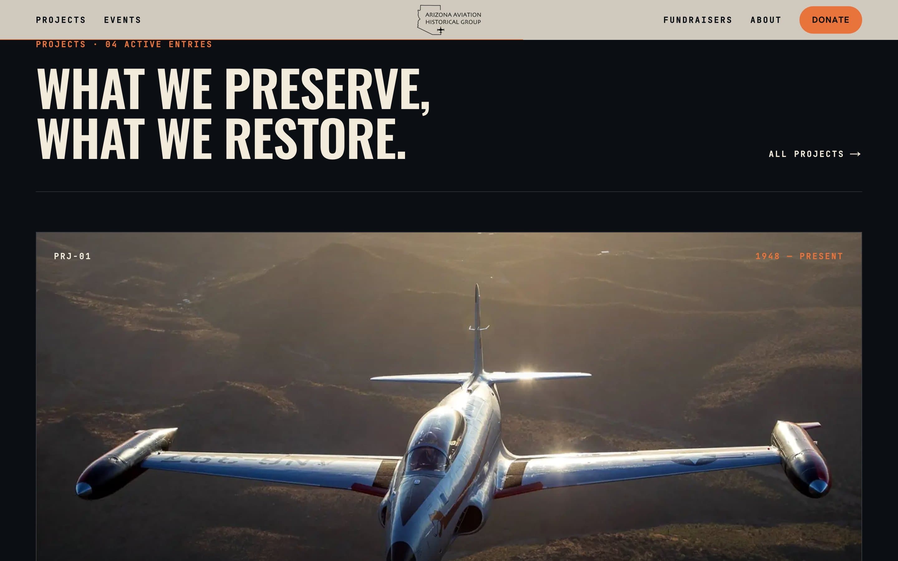 The AAHG projects chapter: what we preserve, what we restore